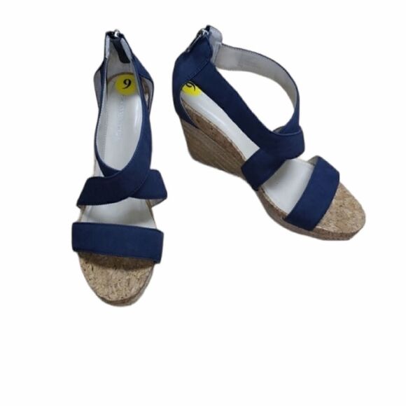 ADRIENNE VITTADINI NAVY BLUE STRAPPY ESPADRILLES, SIZE 9 - NEW - Picture 2 of 10
